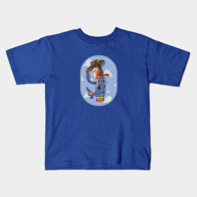 Woe Story - Horse with No Name Kids T-Shirt by relaxthehounds